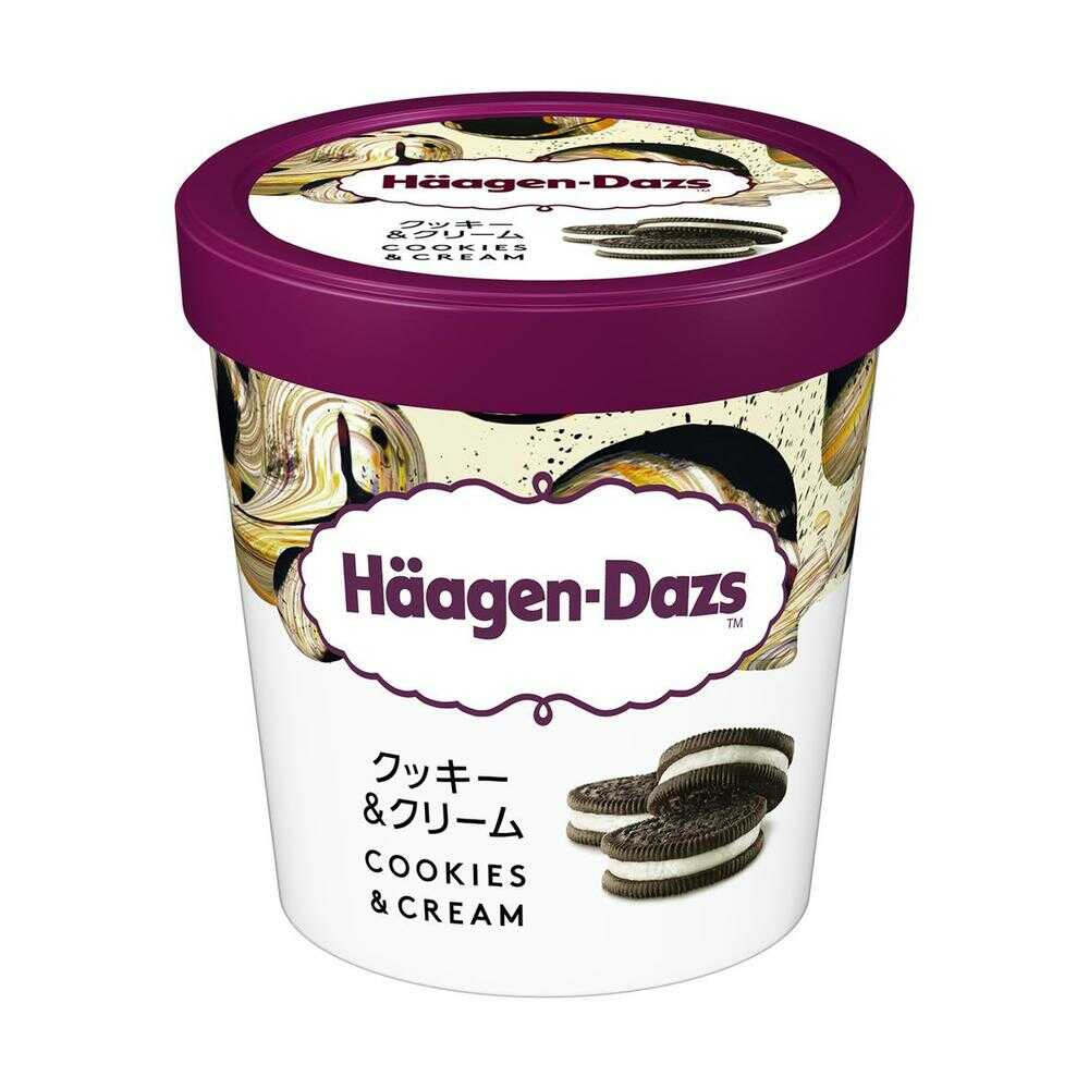 ◆［アイス］ハーゲンダッツ パイント クッキー＆クリーム 473ml×4個  【直送品・クール便】 返品・キャンセル・他商品と同時購入は不可