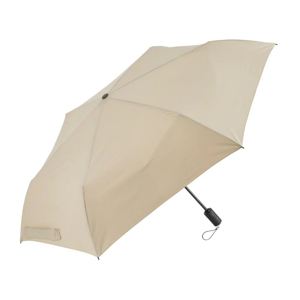 クイックシャット自動開閉 折りたたみ傘 55cm サンドベージュ 【直送品】 返品・キャンセル・他商品と同時購入は不可
