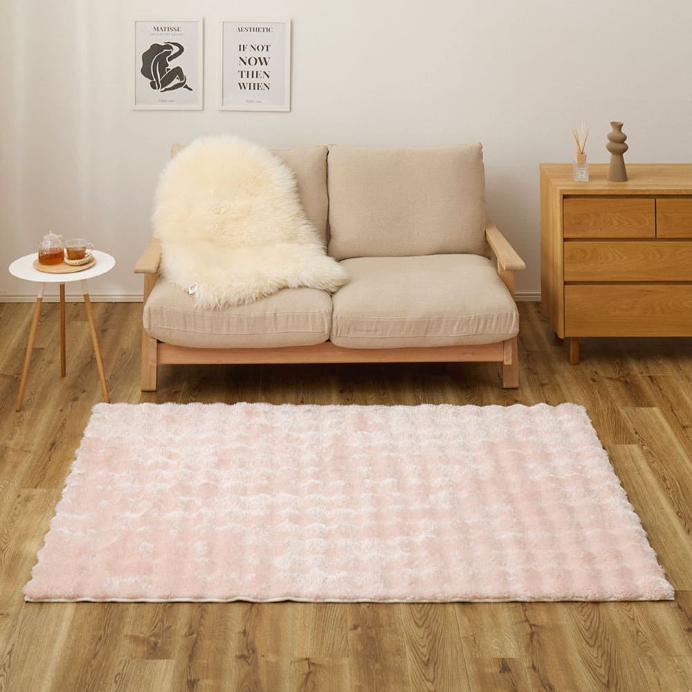 ポコポコシャギーラグ メルア PI 180x240 【直送品】 返品・キャンセル・他商品と同時購入は不可