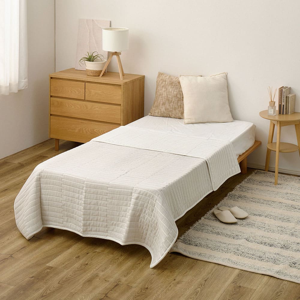 デザインガーゼケット シングル 約140×200cm ライン 【直送品】 返品・キャンセル・他商品と同時購入は不可