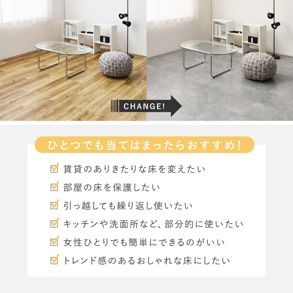【36枚入り】超薄型フロアタイル MGY 30X60X0.08 【直送品】 返品・キャンセル・他商品と同時購入は不可 - Image 3