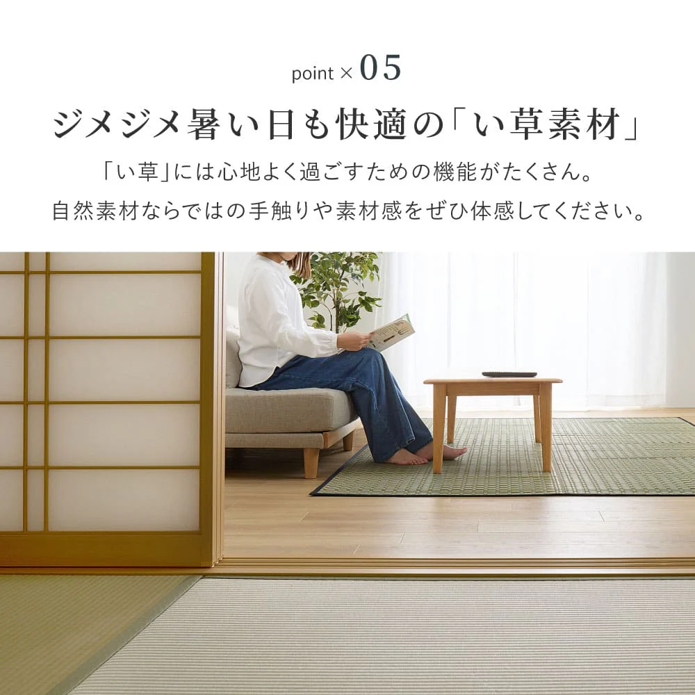 い草カーペット 清澄 江戸間3帖ブルー 【直送品】 返品・キャンセル・他商品と同時購入は不可 - Image 6