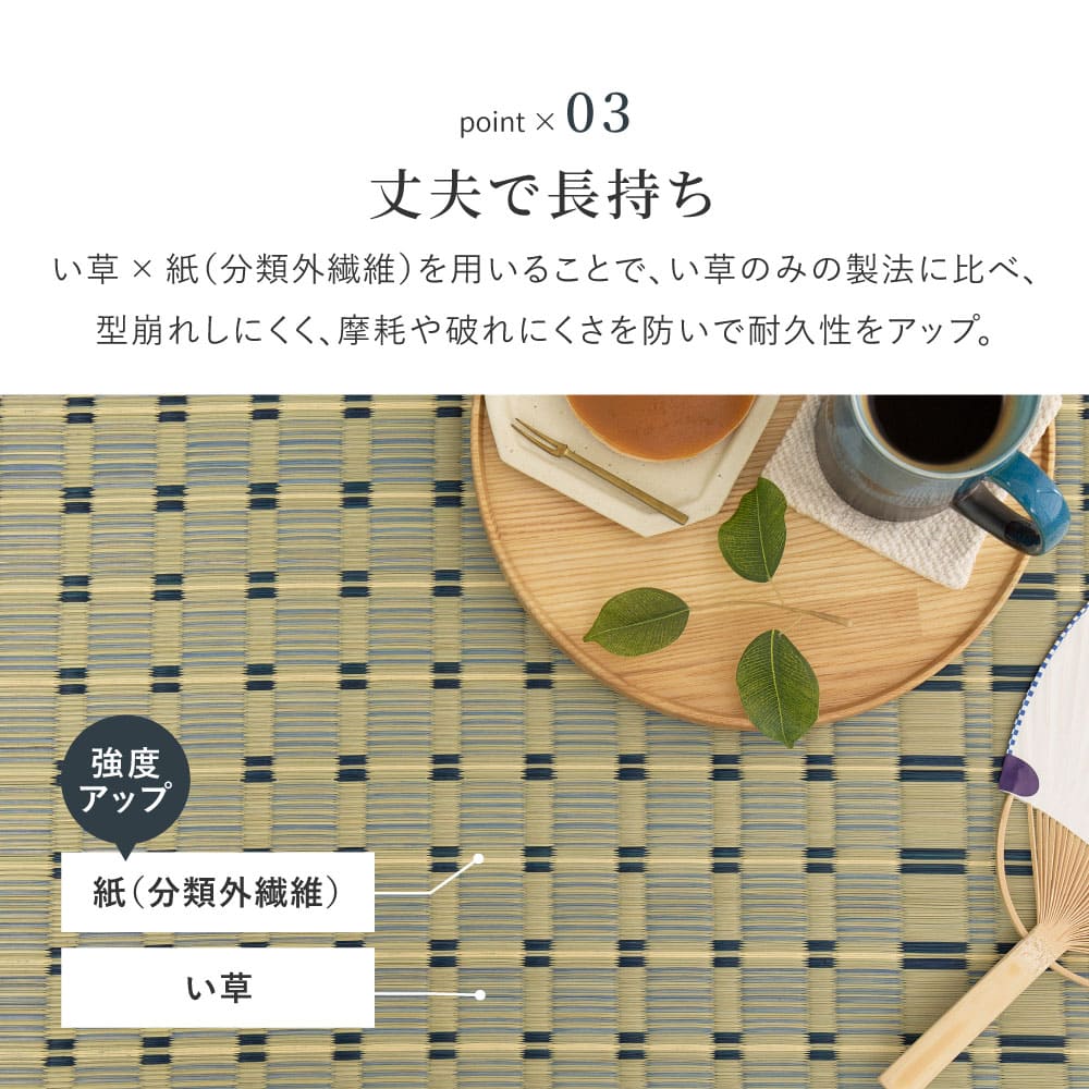 い草カーペット 清澄 江戸間4.5帖ブルー 【直送品】 返品・キャンセル・他商品と同時購入は不可 - Image 4