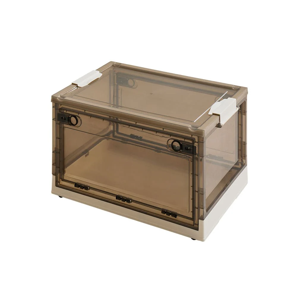 折りたたみ収納ボックス スモーク L 42L 2個セット 【直送品】 返品・キャンセル・他商品と同時購入は不可