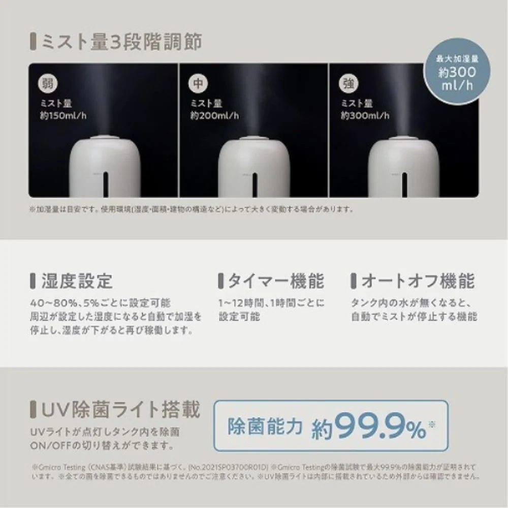 sumuu 超音波加湿器スマティスト BG MES-57BG 【直送品】 返品・キャンセル・他商品と同時購入は不可 - Image 4