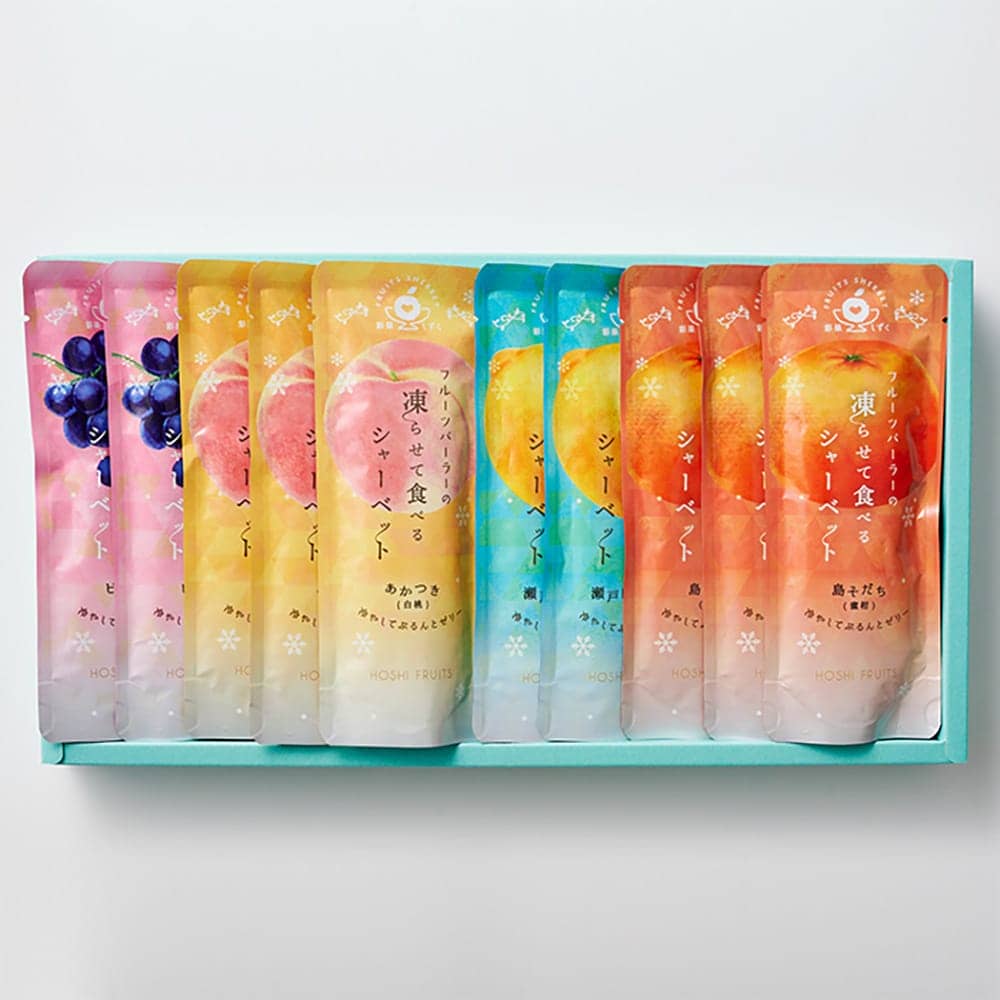 ◆凍らせて食べるシャーベット彩果しずく10袋×1箱 ◇【直送品】 返品・キャンセル・他商品と同時購入は不可 - Image 3