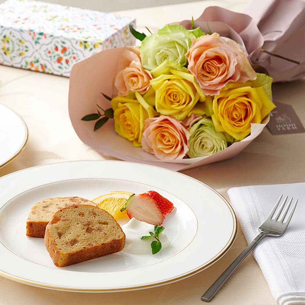 フリルパッション8本&7種のフルーツのパウンドケーキ 4個×1箱 【直送品】 返品・キャンセル・他商品と同時購入は不可