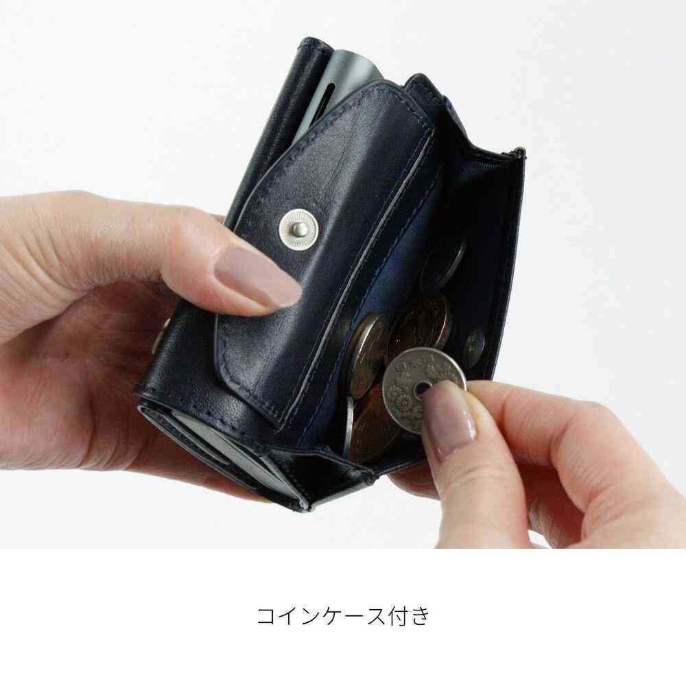 藤栄 c-secure シーセキュア カードケースホルダー ミニ財布 サドル ベージュ - Image 5