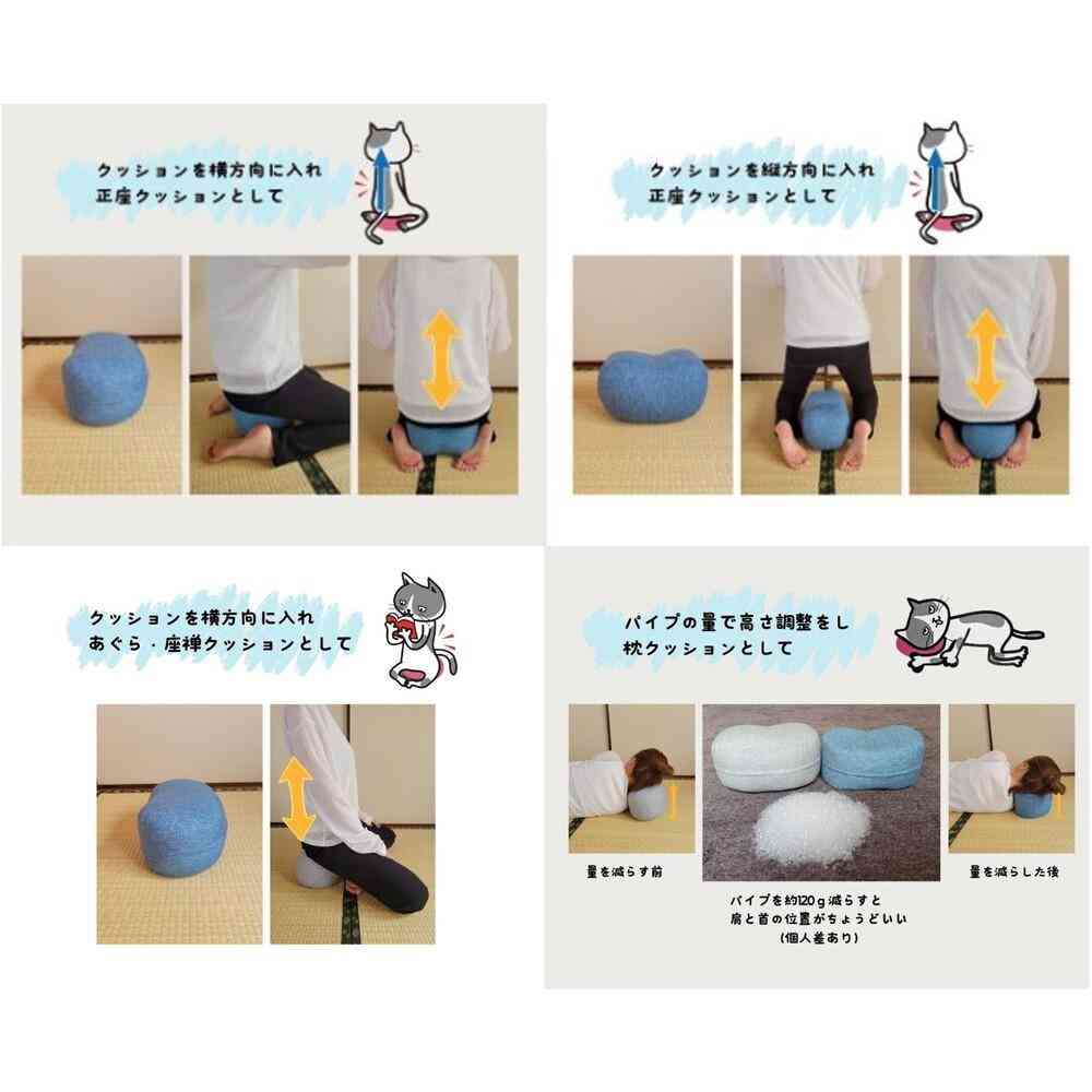 藤栄 ハッピーモチーフ エクササイズ ソフト 正座クッション 青い鳥 - Image 5