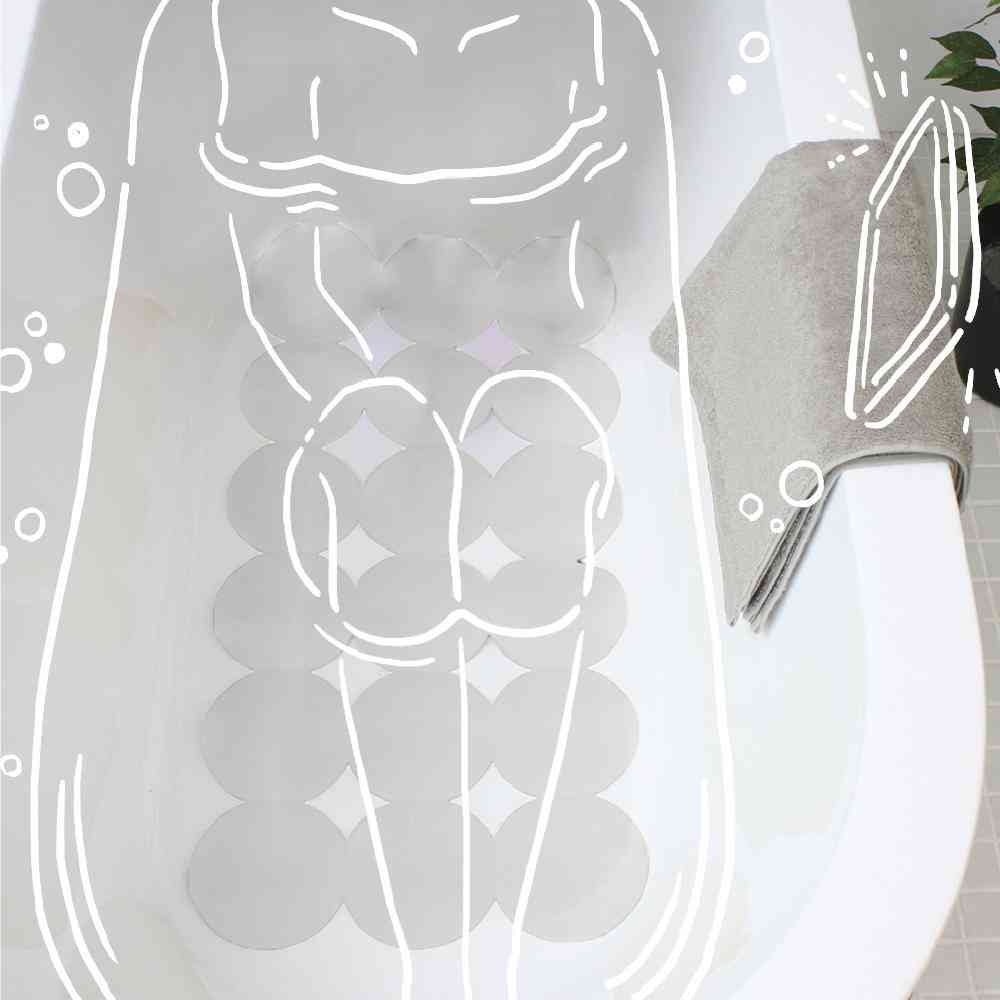 藤栄 AIRY DROP エアリードロップ 浴室浴槽用 バスルームマット 80×40cm ホワイト ADー301 - Image 5