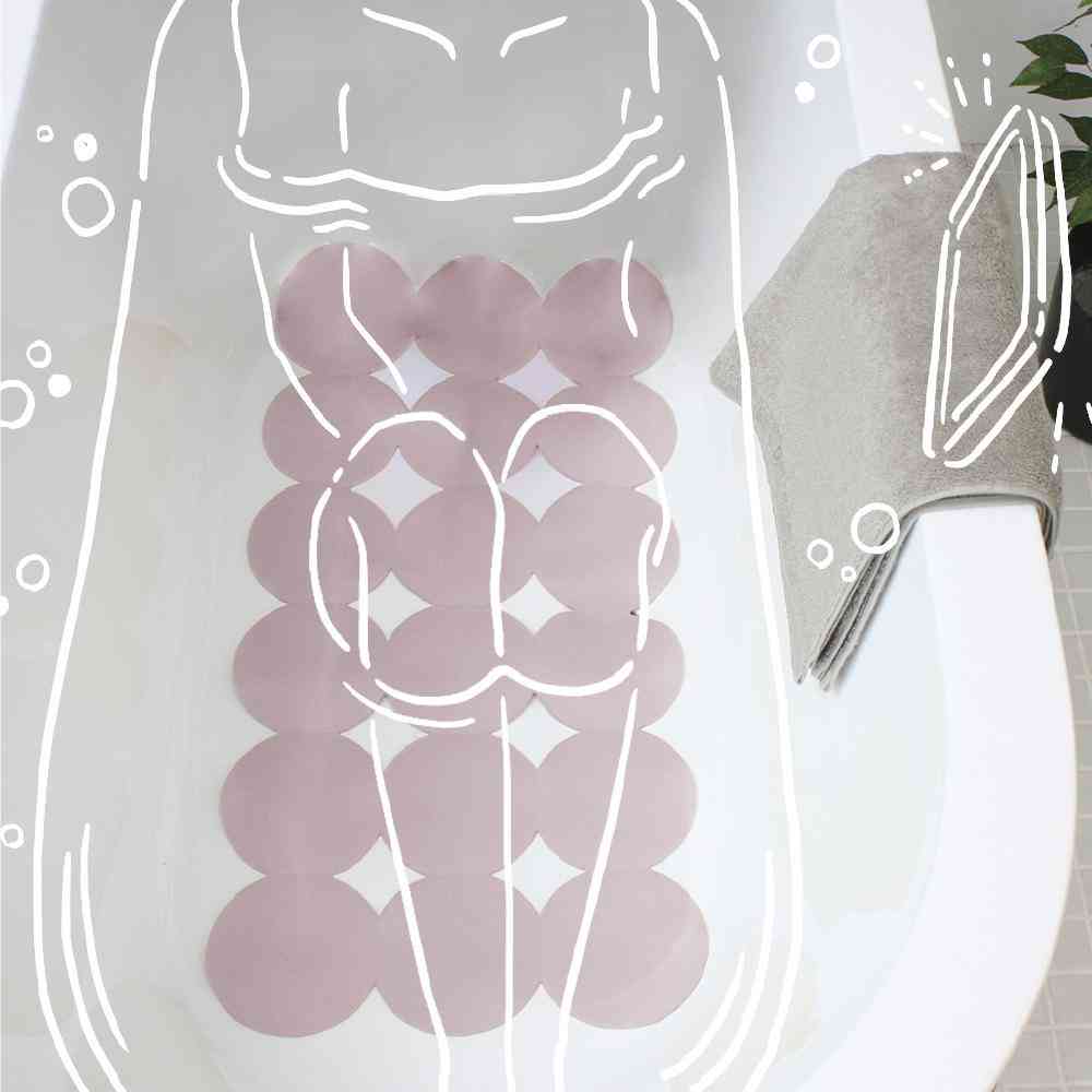 藤栄 AIRY DROP エアリードロップ 浴室浴槽用 バスルームマット 80×40cm ピンク ADー302 - Image 5