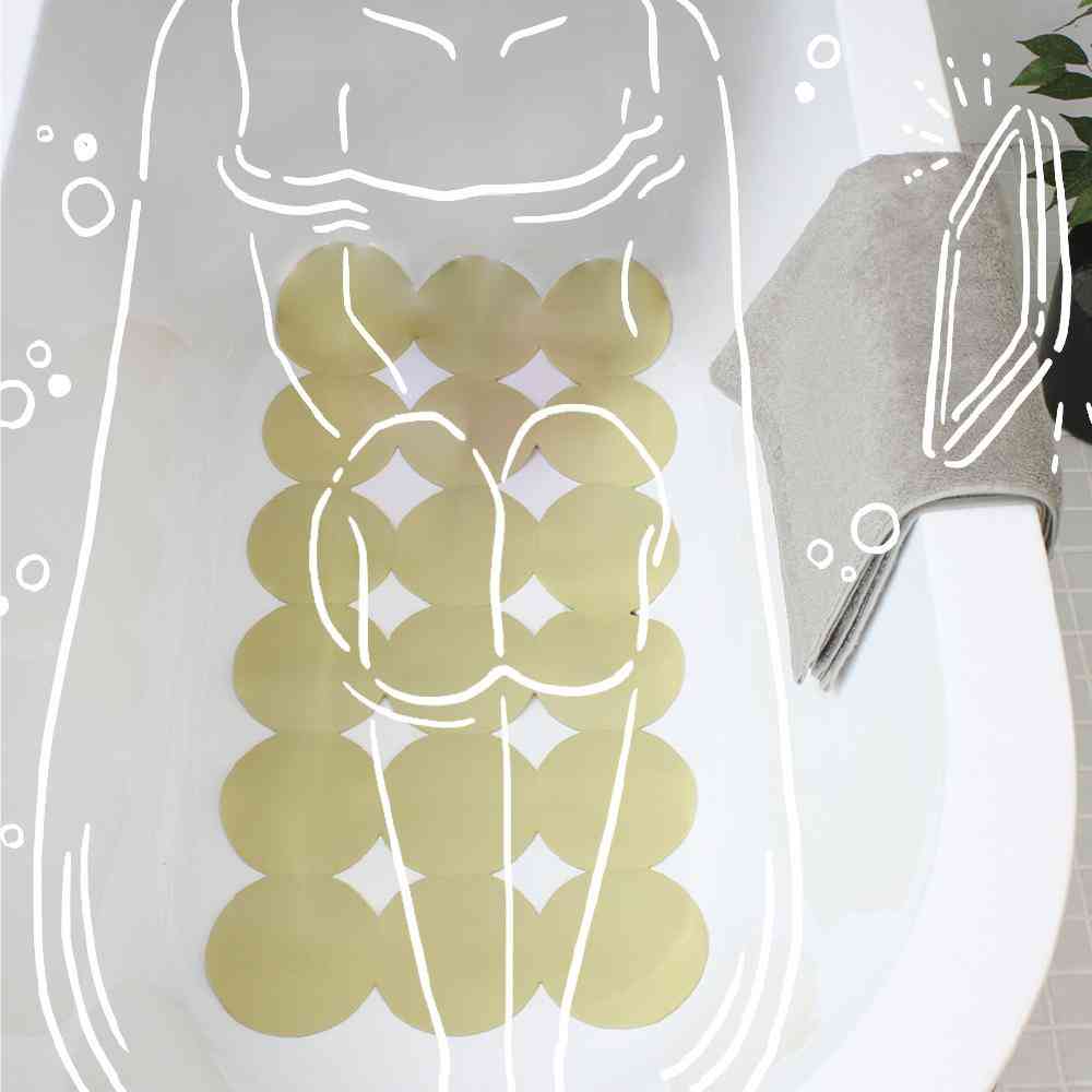 藤栄 AIRY DROP エアリードロップ 浴室浴槽用 バスルームマット 80×40cm イエロー ADー303 - Image 5
