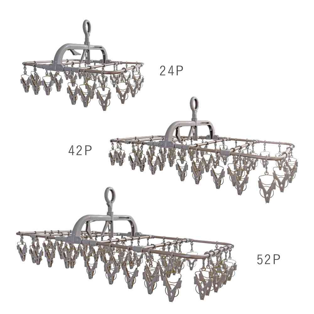 藤栄 ALUMI HANGER アルミランドリーハンガー 52ピンチ カッパーブラウン AL-003 - Image 7
