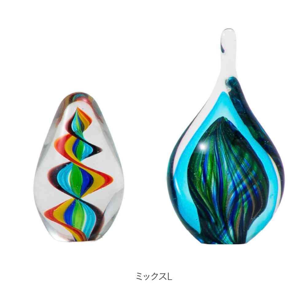 藤栄 ガラスインテリアオブジェ（Glass interior objects） ミックス L レインボー - Image 6