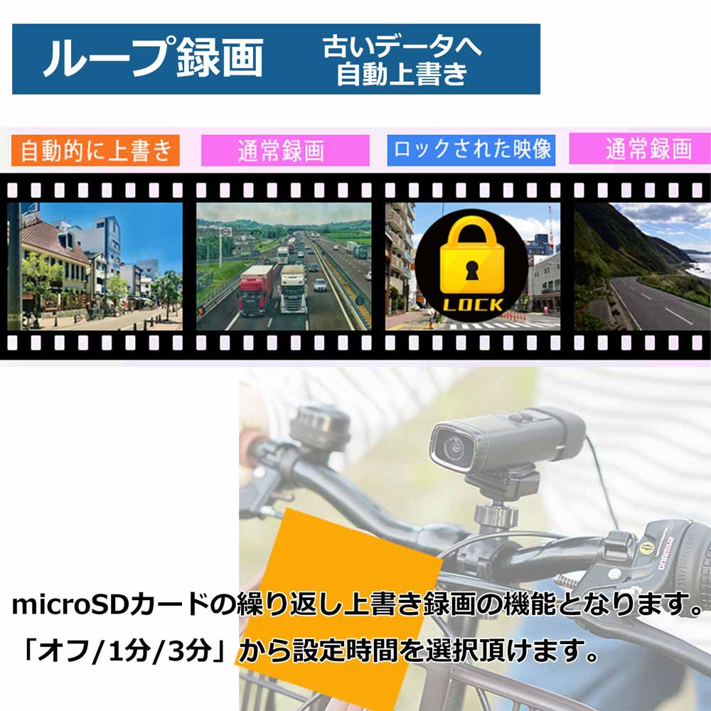 サイクルドライブレコーダー FHD RA-SDF 【直送品】 返品・キャンセル・他商品と同時購入は不可 - Image 6