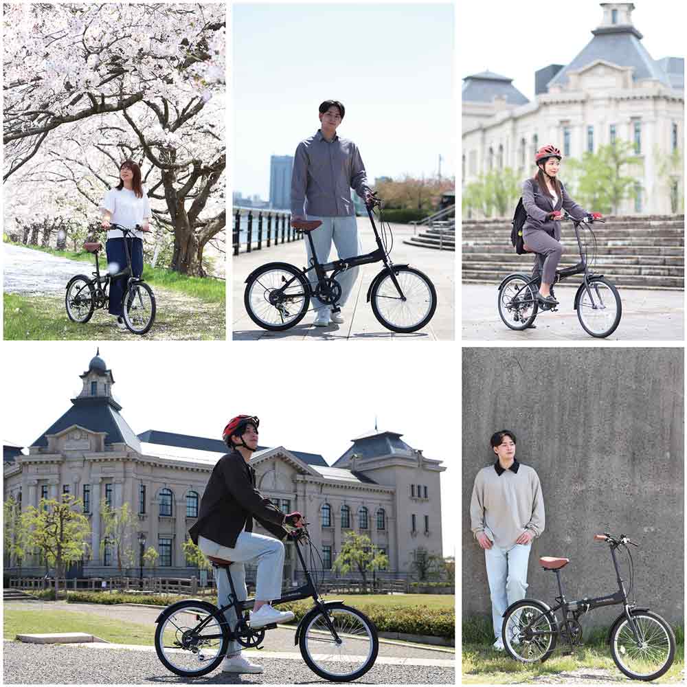 折りたたみ自転車 6段変速 MF202 【直送品】 返品・キャンセル・他商品と同時購入は不可 - Image 6