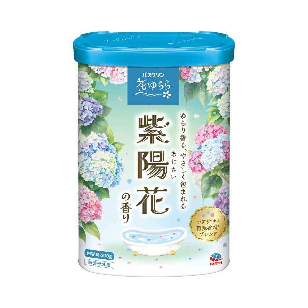 【医薬部外品】アース製薬 バスクリン 花ゆらら 紫陽花の香り 600g