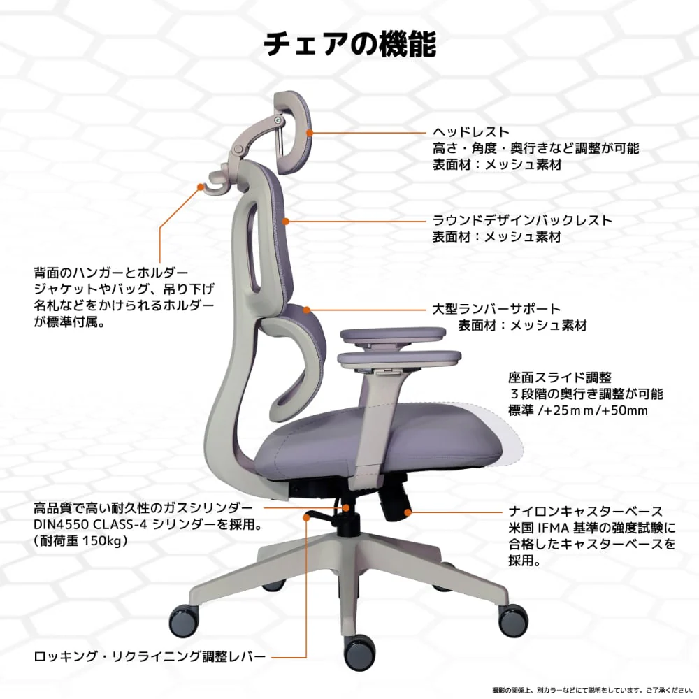 ゲーミングチェア ホーネット パステルピンク 【直送品】 返品・キャンセル・他商品と同時購入は不可 - Image 3