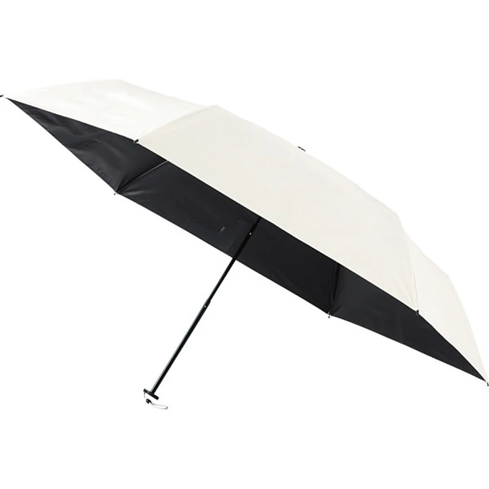 日傘 ウラワザ晴雨兼用折りたたみ 無地オフホワイト 【直送品】 返品・キャンセル・他商品と同時購入は不可