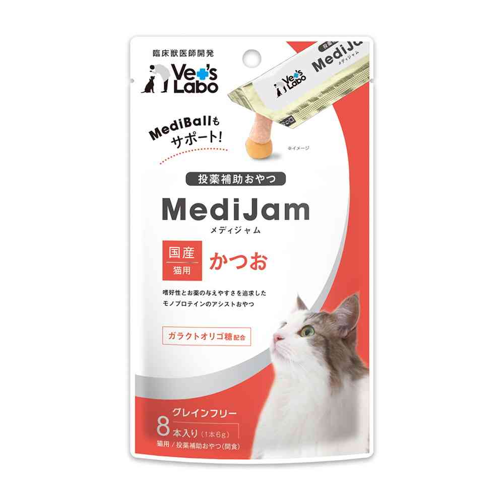 ジャパンペットコミュニケーションズ 猫用 メディジャム かつお  6g×8本 - Image 3