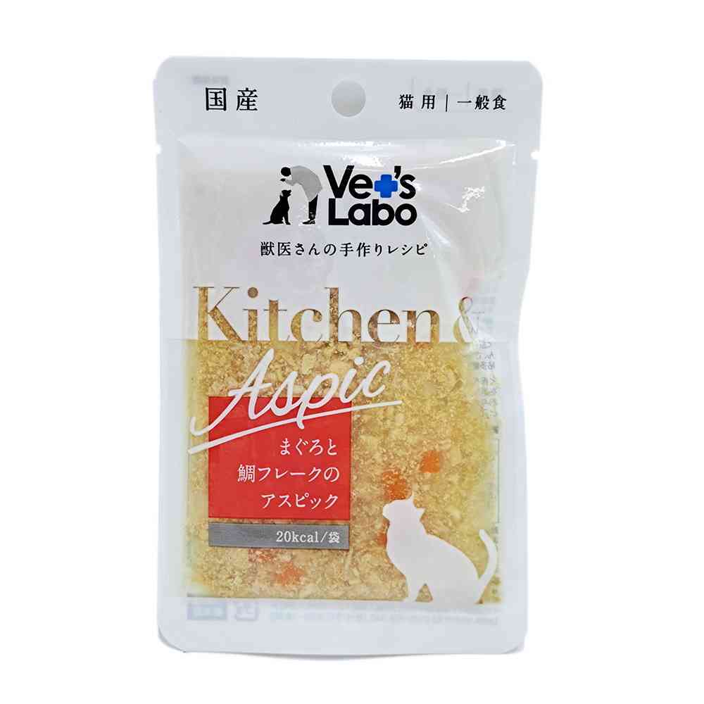 ジャパンペットコミュニケーションズ キッチン&アスピック 猫用 まぐろと鯛フレークアスピック 40g - Image 3