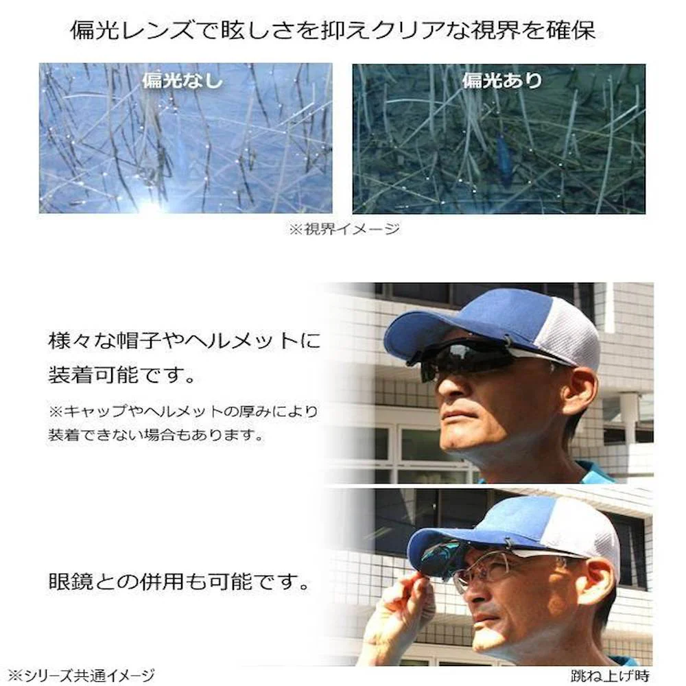 帽子につける偏光サングラス キャップクリップ サンシェード・グレー 【直送品】 返品・キャンセル・他商品と同時購入は不可 - Image 3