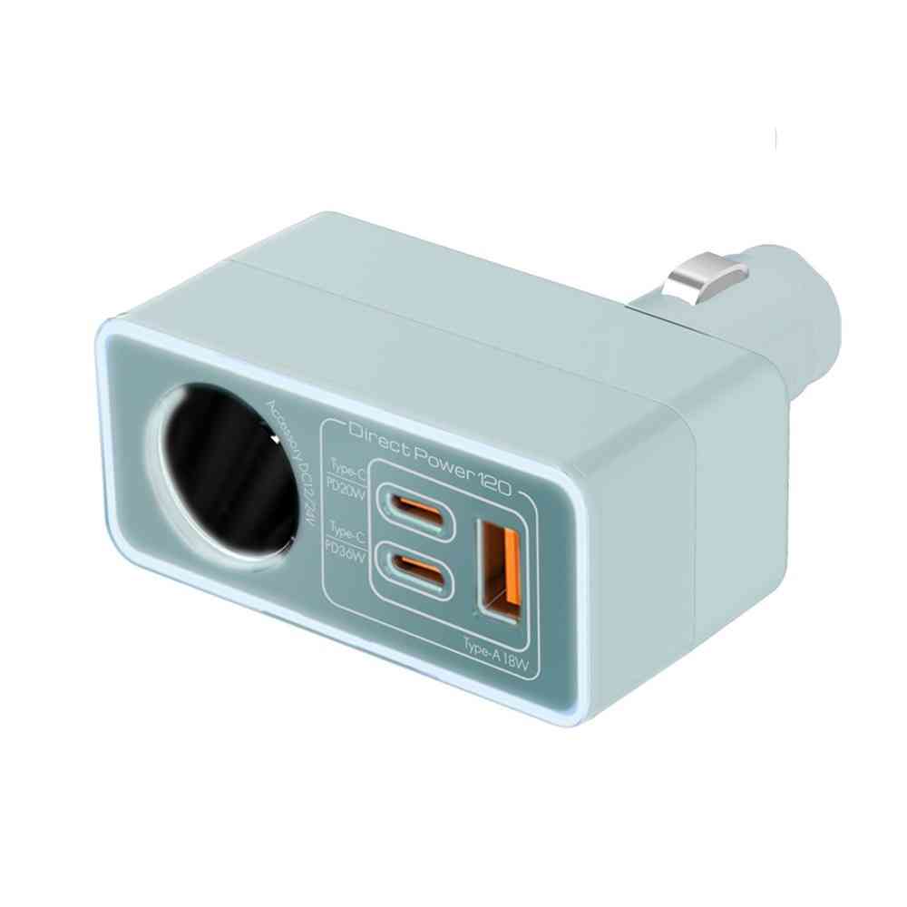 アークス DCソケット+Type-C×2+USB-A充電器 アロエグリーン GR X-380