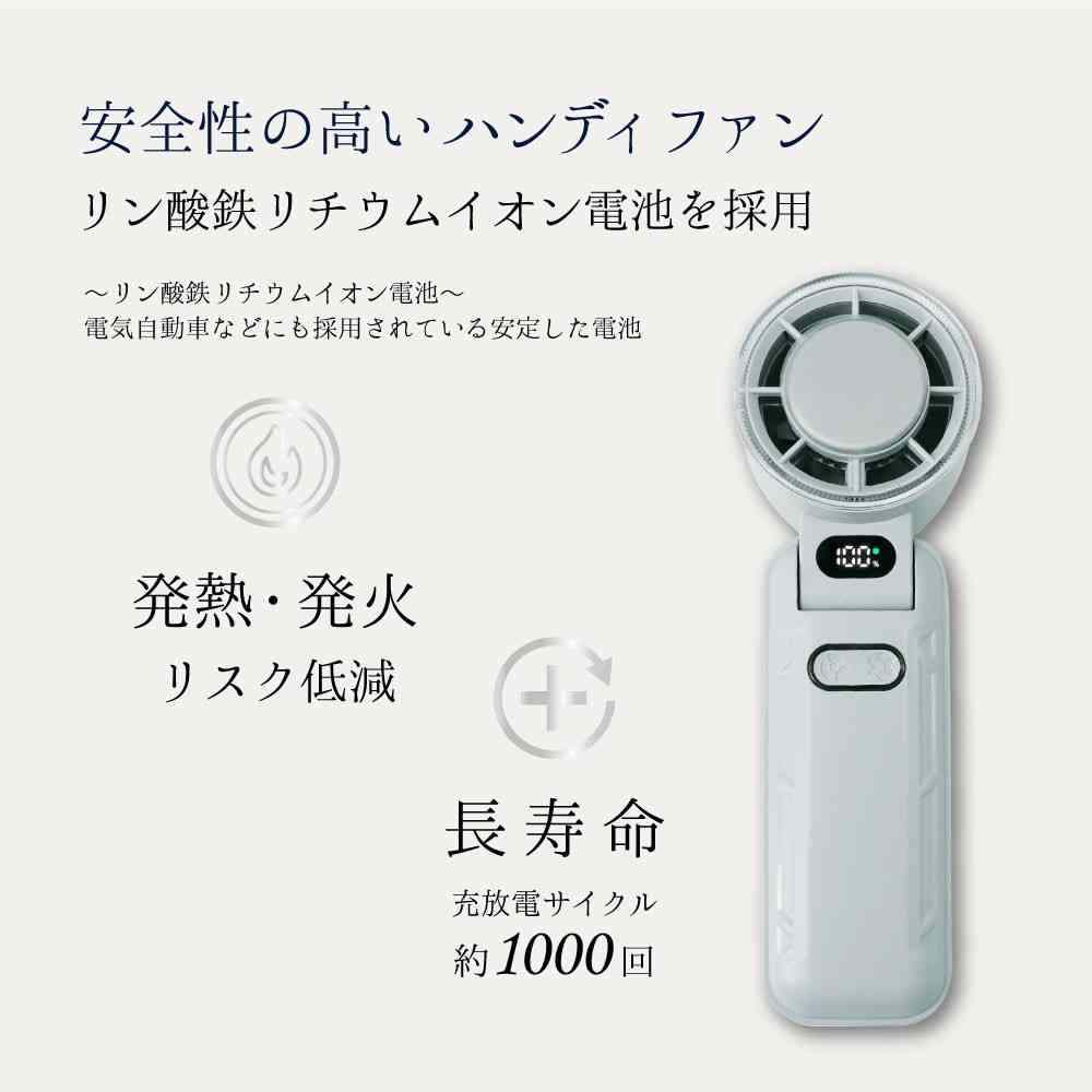 Newseed リン酸鉄仕様 長寿命 ICEプレート & 液晶表示付ハンディファン - Image 4