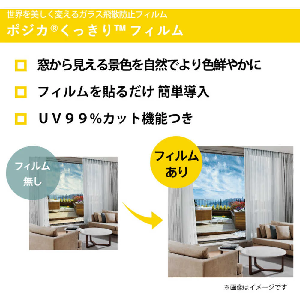 高機能窓用フィルム ポジカくっきりフィルム KBL45(中間色)【直送品】 返品・キャンセル・他商品と同時購入は不可 - Image 2