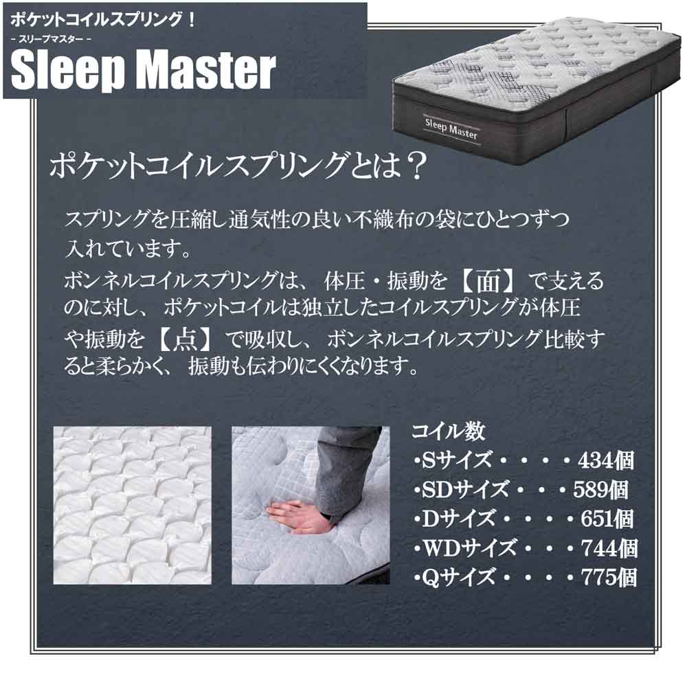 厚み31cm極厚SDポケットコイルマットレス PIM-SM-SD 【直送品】 返品・キャンセル・他商品と同時購入は不可 - Image 4