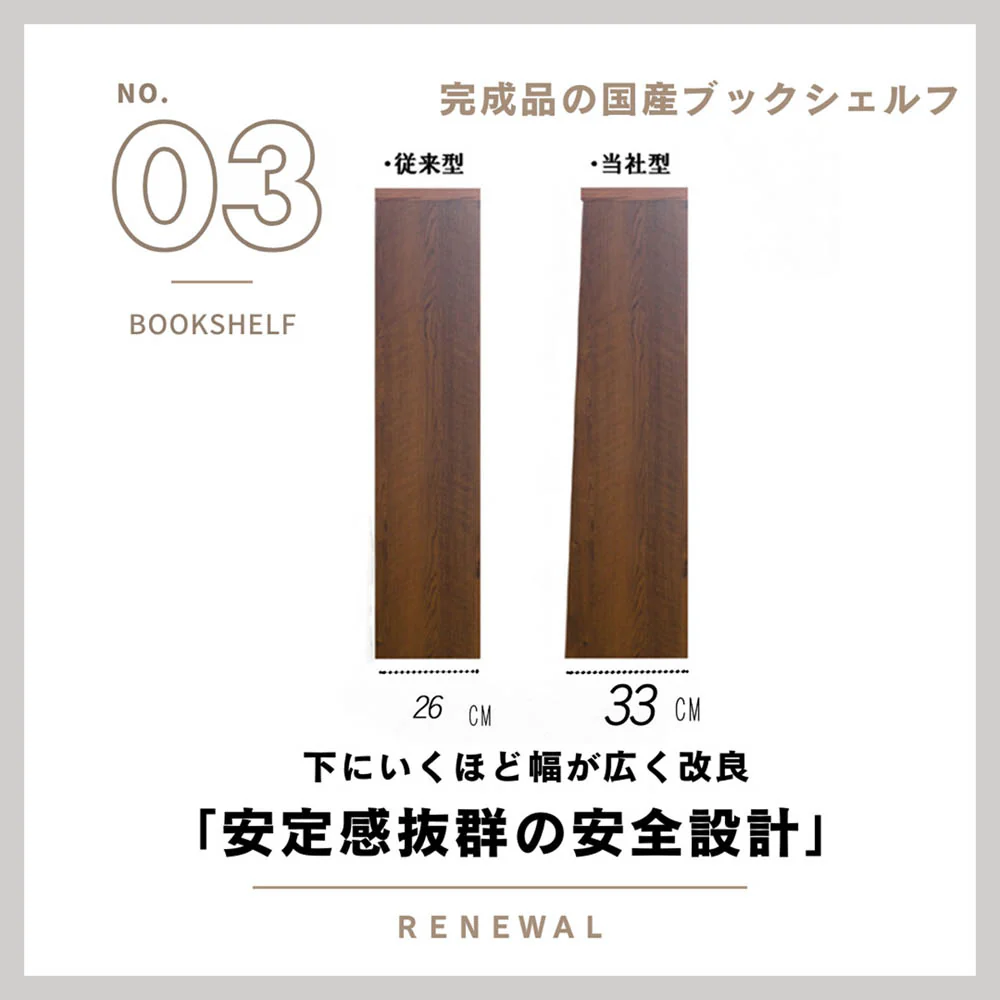 ブックシェフル幅70cmのハイタイプ BS-01-70H-NA 【直送品】 返品・キャンセル・他商品と同時購入は不可 - Image 5