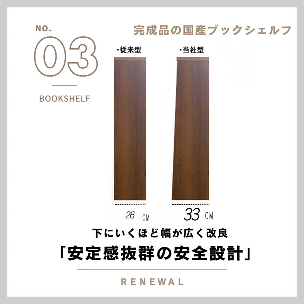 ブックシェフル幅70cmのミドルタイプ BS-01-70M-NA 【直送品】 返品・キャンセル・他商品と同時購入は不可 - Image 5
