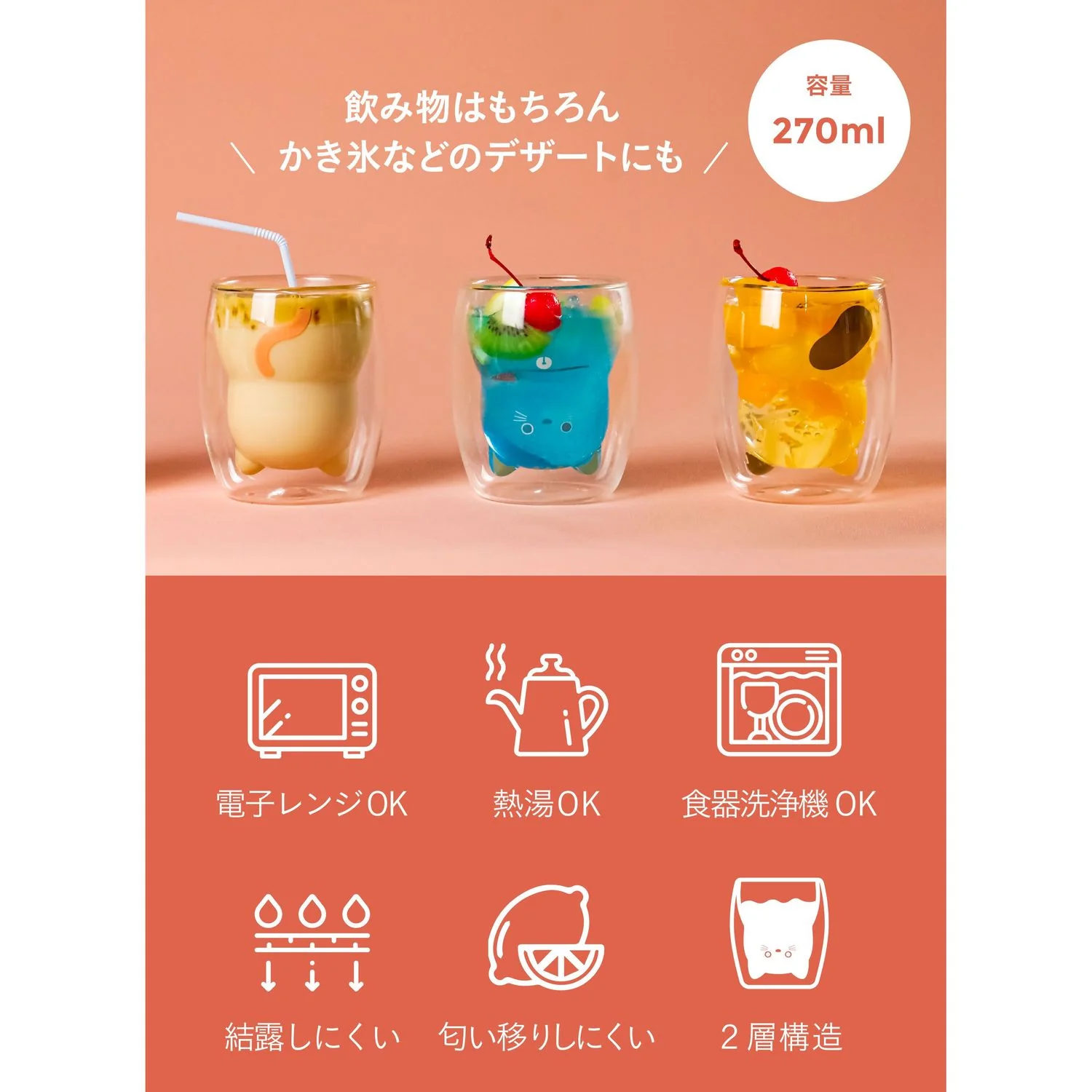 uca 耐熱ネコグラス トラ 1個 - Image 6