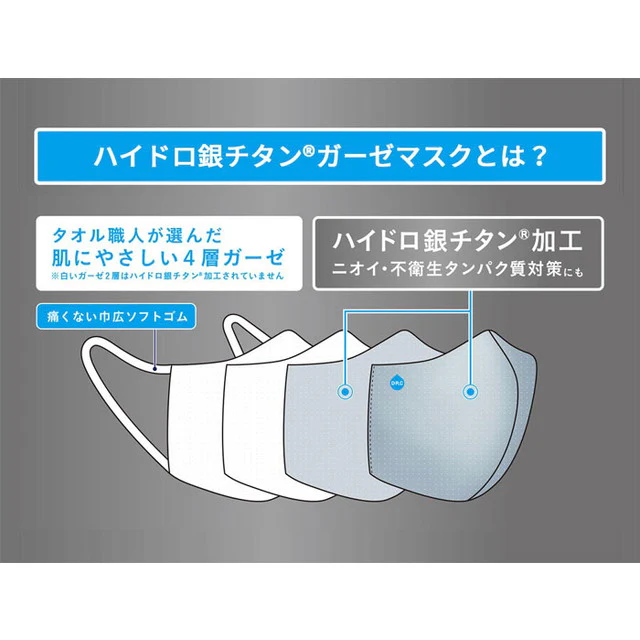 DR.C ハイドロ銀チタン ソフトガーゼマスク+3 ふつうサイズ 1枚入り　▼返品不可 - Image 4