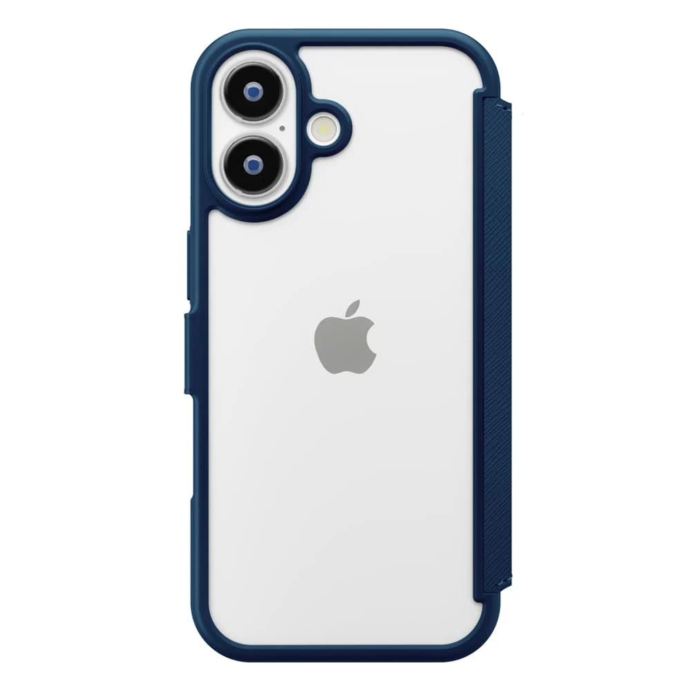 PGA iPhone 17用 ガラスフリップケース サフィアーノ調／ネイビー PG-25AGF04NV 65g - Image 5
