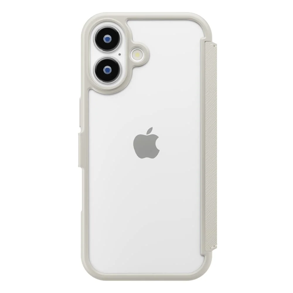 PGA iPhone 17用 ガラスフリップケース サフィアーノ調／グレー PG-25AGF05GY 65g - Image 5