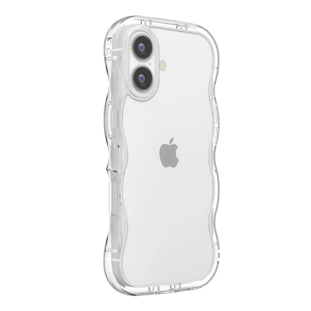 PGA iPhone 17用 ウェーブケース クリア PG-25AWH01CL 35g - Image 4