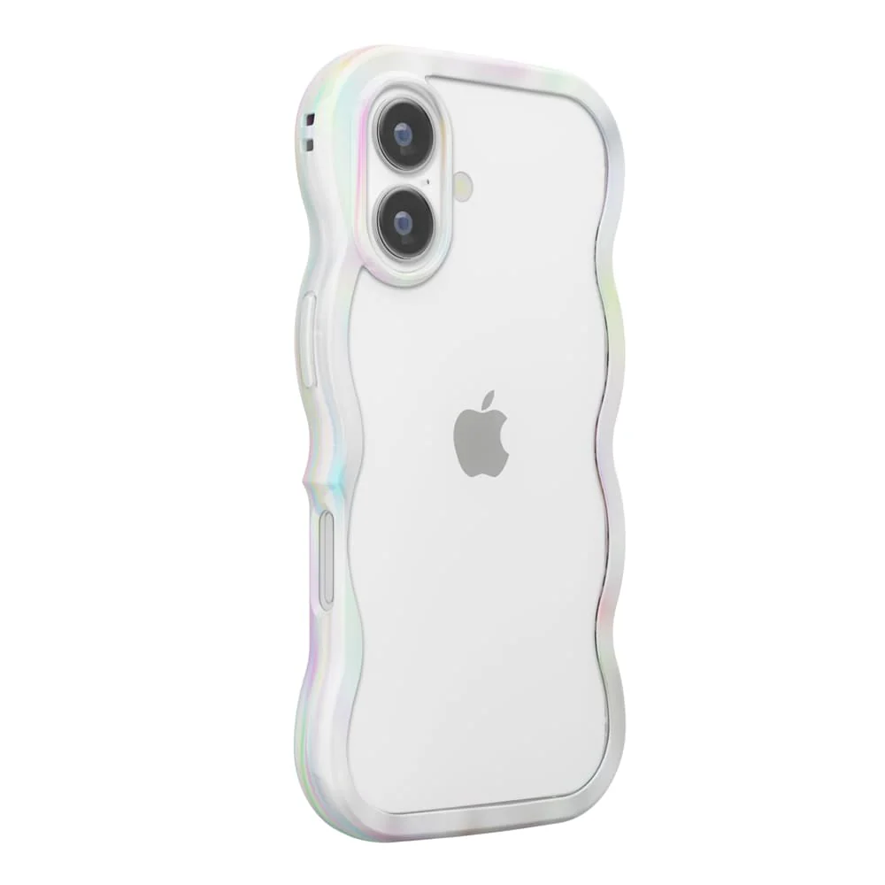 PGA iPhone 17用 ウェーブケース オーロラホワイト PG-25AWH04WH 35g - Image 4