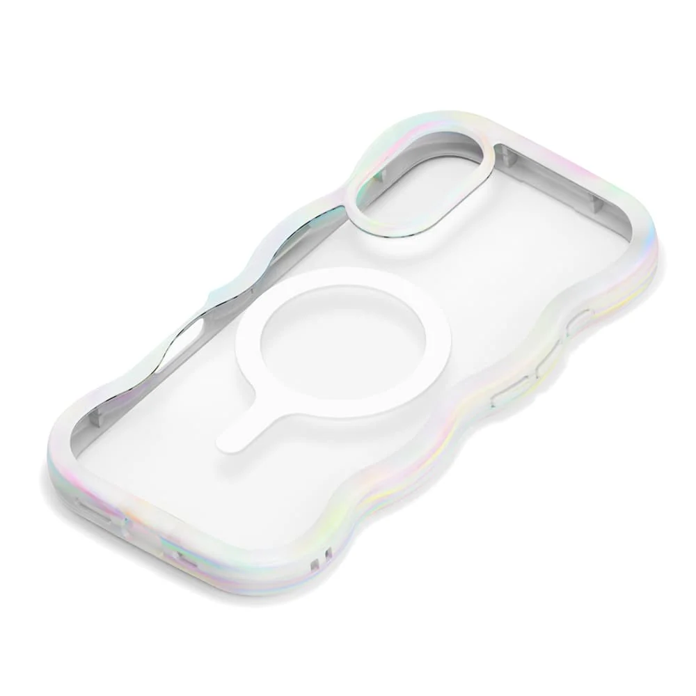 PGA iPhone 17用 MagSafe対応 ウェーブケース オーロラホワイト PG-25AMW04WH 35g
