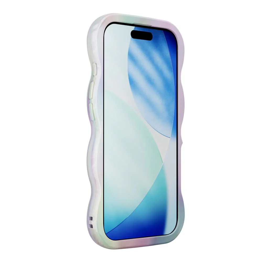 PGA iPhone 17用 MagSafe対応 ウェーブケース オーロラホワイト PG-25AMW04WH 35g - Image 5
