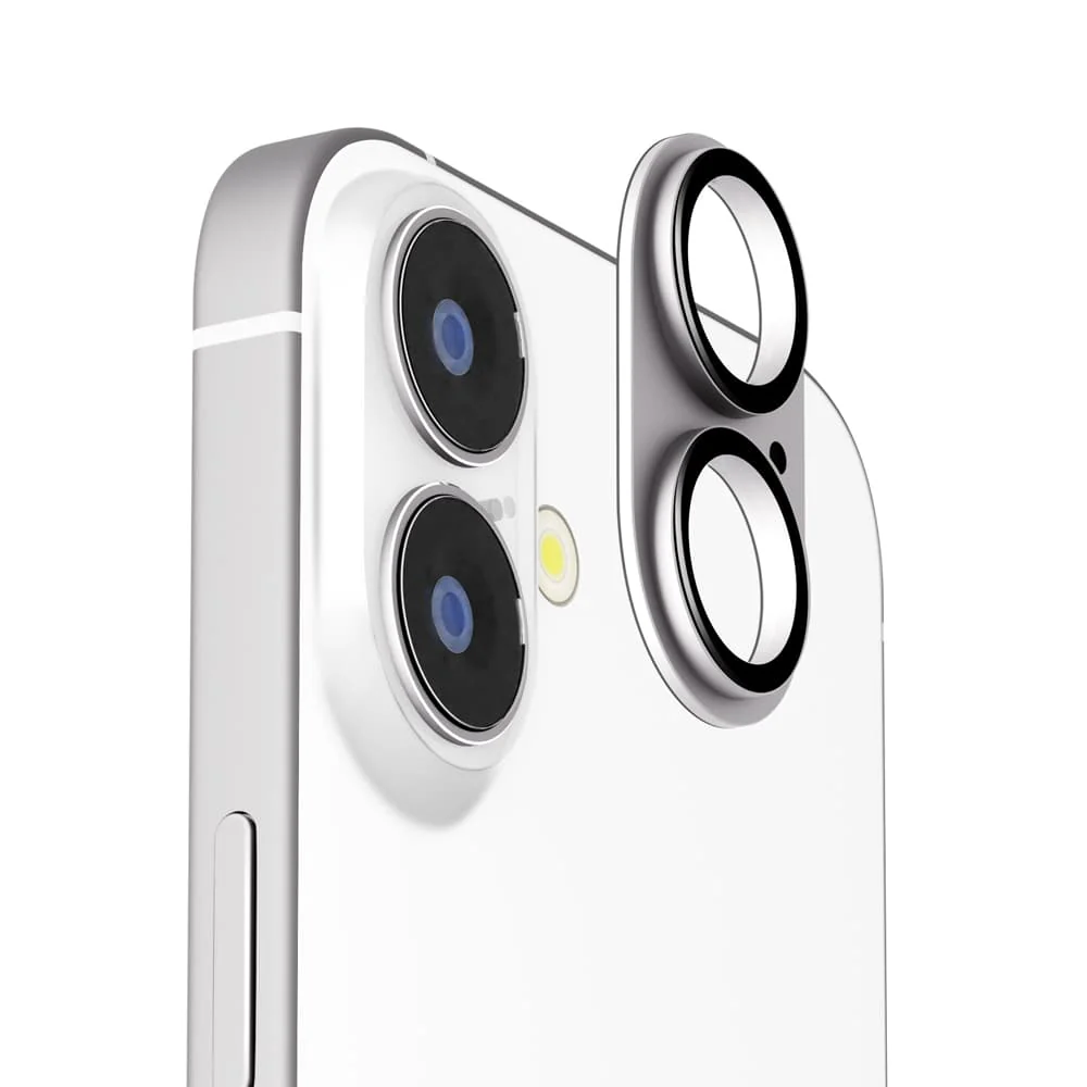 PGA iPhone 17／16／16 Plus用 カメラフルプロテクター アルミ／シルバー 2g