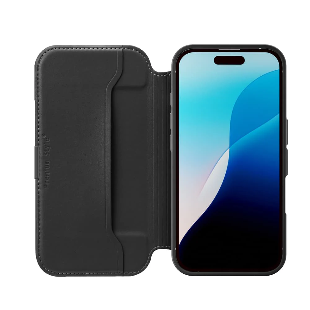 PGA iPhone 17 Pro用 ガラスフリップケース ブラック 65g - Image 4