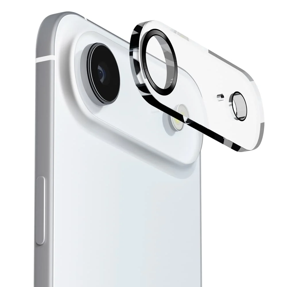 PGA iPhone Air用 カメラフルプロテクター クリア/メタルブラック 5g
