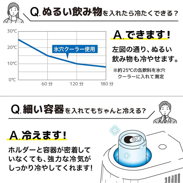 飲み物がずっとキンキン 「氷穴クーラー」 PBCL26SWH 【直送品】 返品・キャンセル・他商品と同時購入は不可 - Image 9