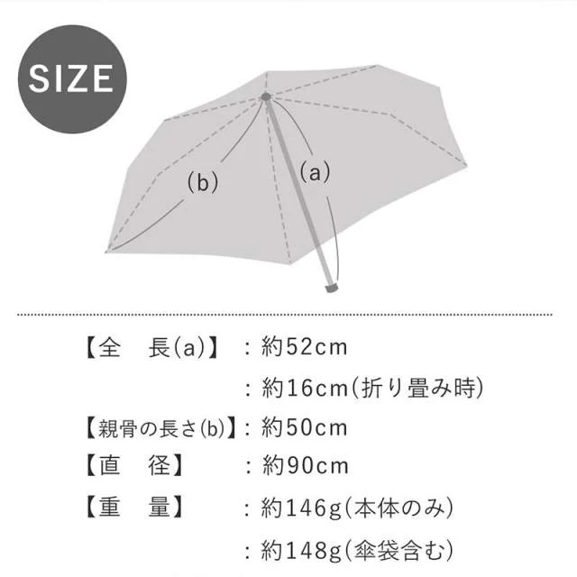 晴雨兼用日傘 折りたたみ傘 ポケラ ネコ 軽量5段 50cm GY 【直送品】 返品・キャンセル・他商品と同時購入は不可 - Image 7