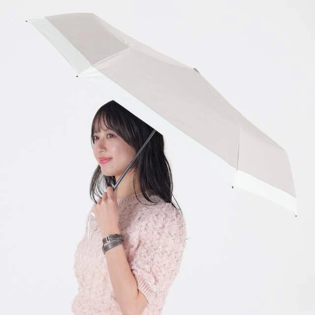 一級遮光 晴雨兼用日傘 折畳傘 ソラニバイカラー 軽量50cm BG 【直送品】 返品・キャンセル・他商品と同時購入は不可 - Image 4