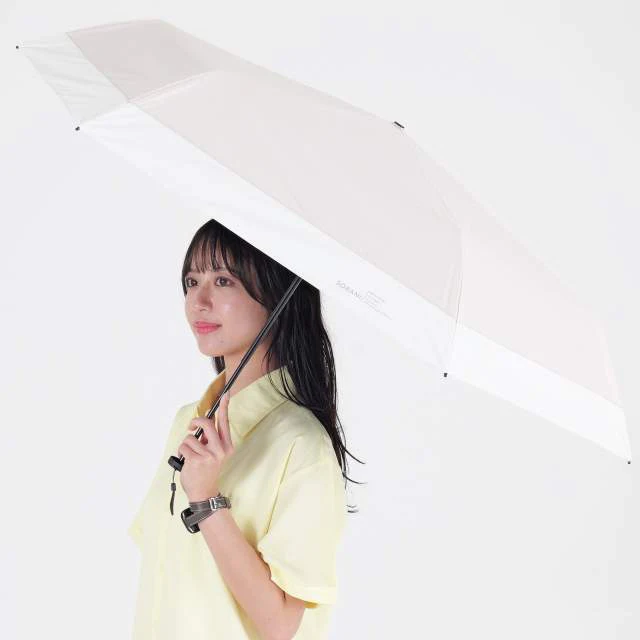 BIGサイズ 晴雨兼用 折畳傘 ソラニ遮光 バイカラー ミニ58cm BG 【直送品】 返品・キャンセル・他商品と同時購入は不可 - Image 4