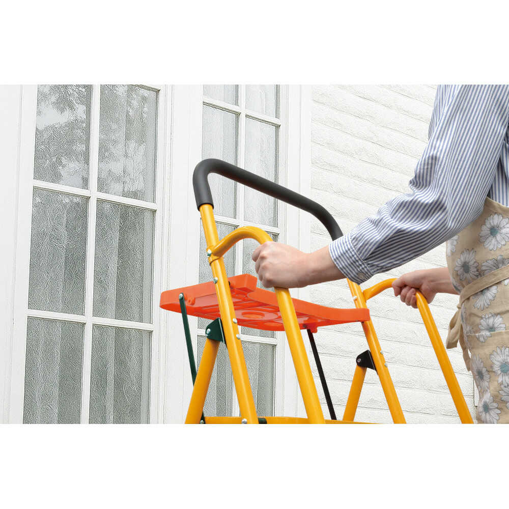 安心の両手すり付き脚立 トレー付き 3段[04633] 【直送品】 返品・キャンセル・他商品と同時購入は不可 - Image 5