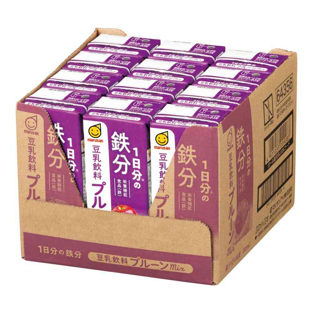 ◆マルサン 1日分の鉄分 豆乳飲料 プルーンmix 200ml - Image 2