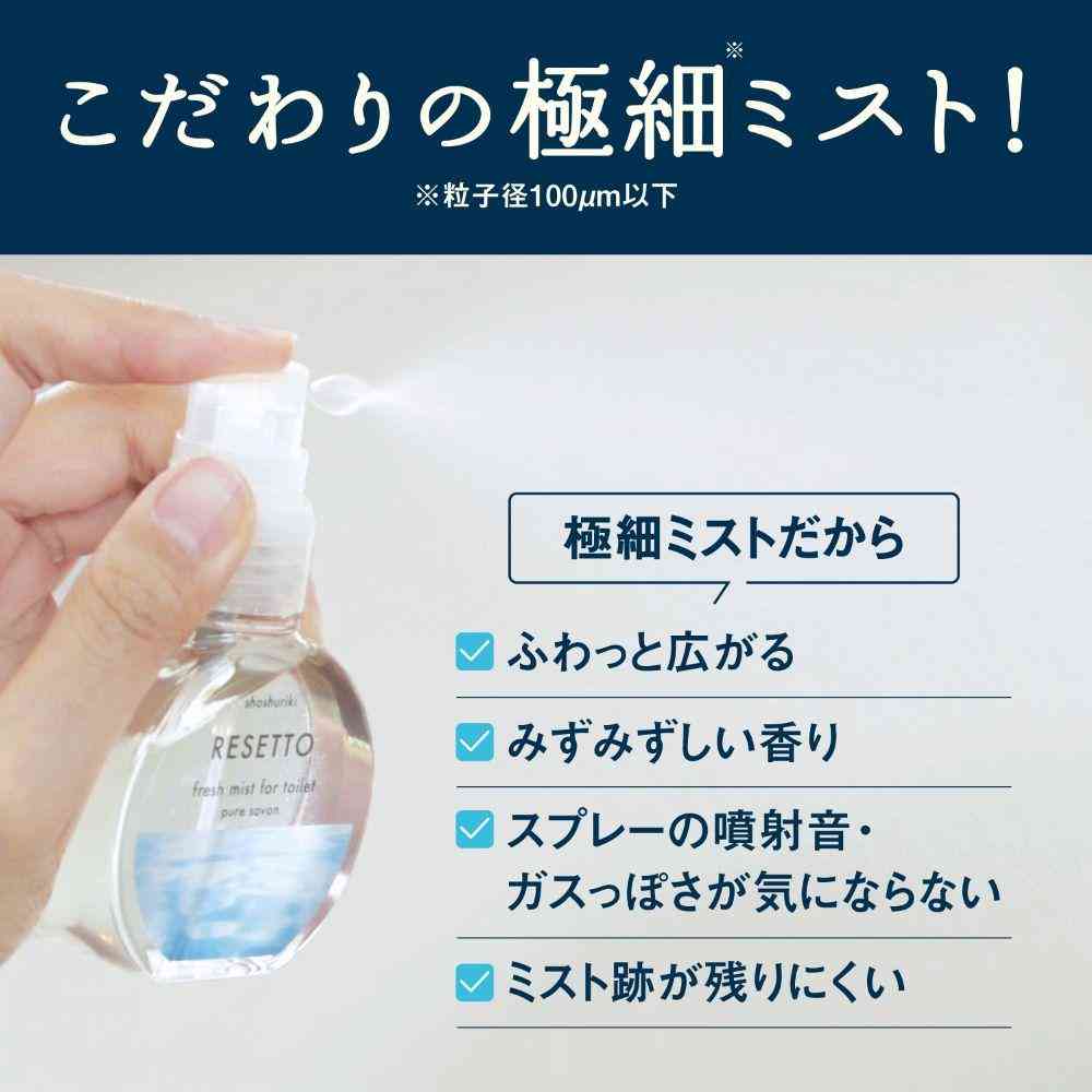 エステー 消臭力 トイレのフレッシュミスト RESETTO フローラルハグ 本体 60mL - Image 5